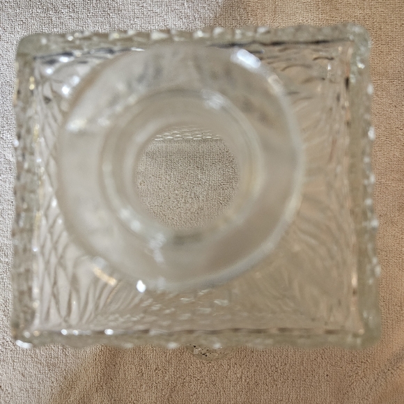Vintage MCM 1958 Thatcher Crystal Glass Diamond Pattern Decanter Barware. - Picture 11 of 13